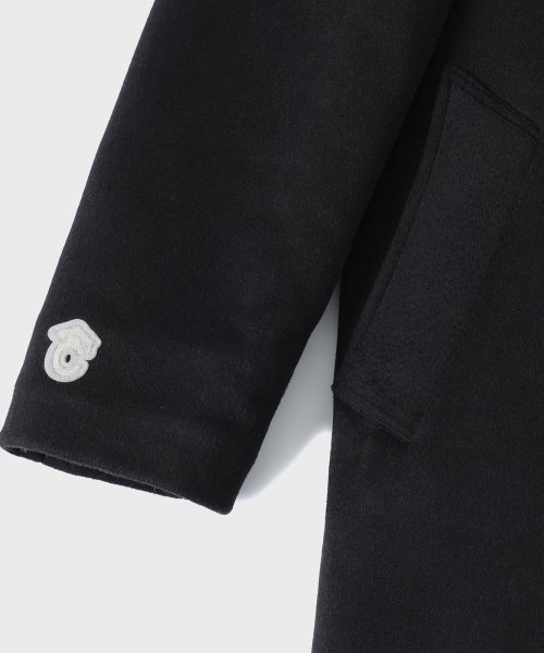 Overfit Black Wool Padding Coat []