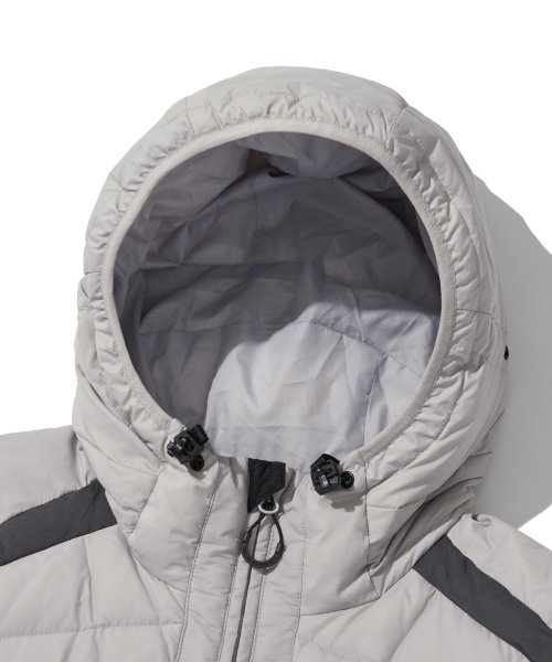 SHIELD DOWN HOOD JACKET LIGHT GRAY WOL039