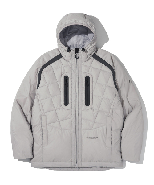 SHIELD DOWN HOOD JACKET LIGHT GRAY WOL039