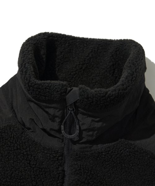 CHEST HOLEPOCKET FLEECE VEST BLACK WOL050