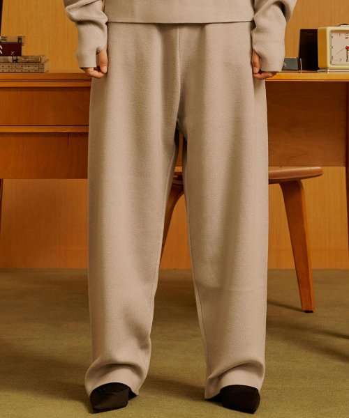 RESORT WOOL PANTS (LIGHT GREY)