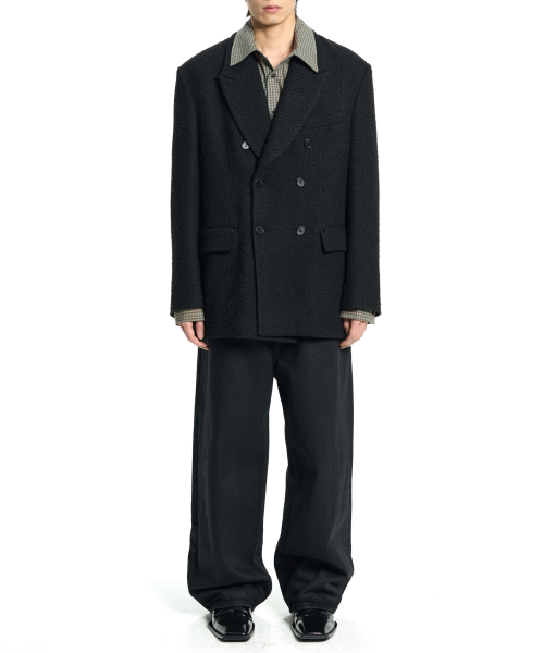 Tweed Peaked Double Blazer