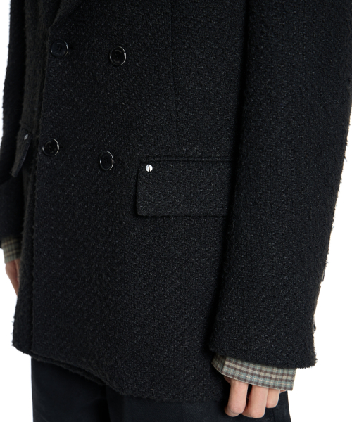 Tweed Peaked Double Blazer