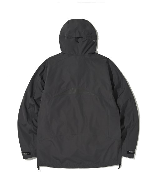 WOL029_3LAYER NUT HOOD SHELL JACKET_Charcoal