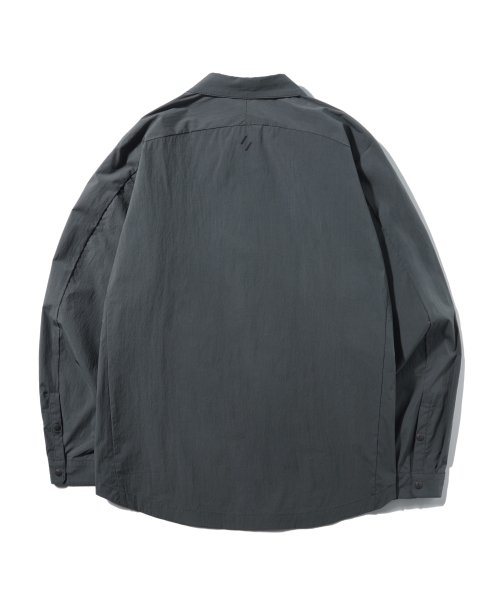 WCL006_LIGHT REFLECTION POCKET SHIRTS_Charcoal