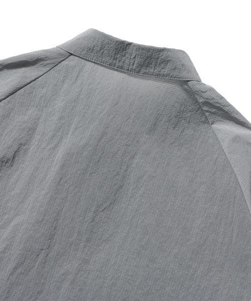 WCL012_LIGHT REFLECTION RIP STOP HALF SHIRTS_Silver