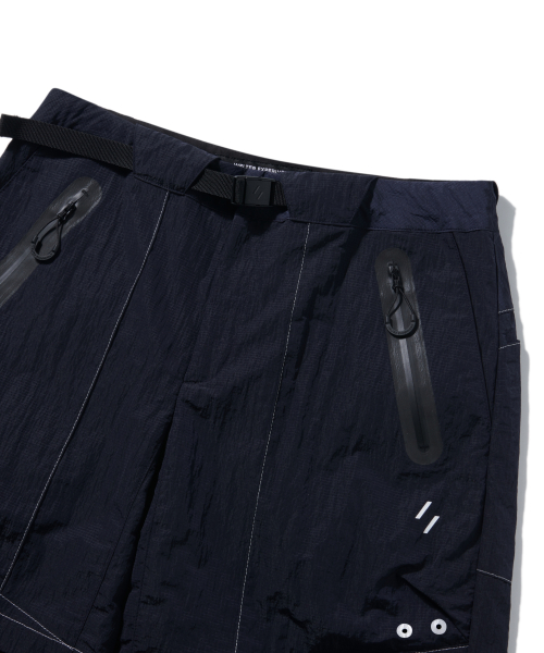 WSP005_LIGHT REFLECTION RIP STOP HALF PANTS_Navy