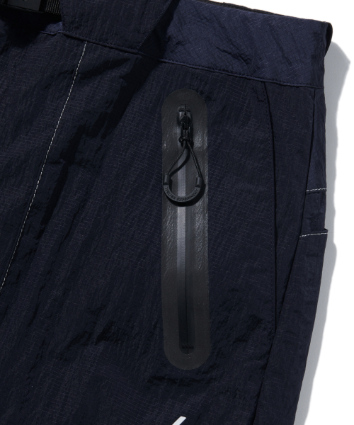 WSP005_LIGHT REFLECTION RIP STOP HALF PANTS_Navy