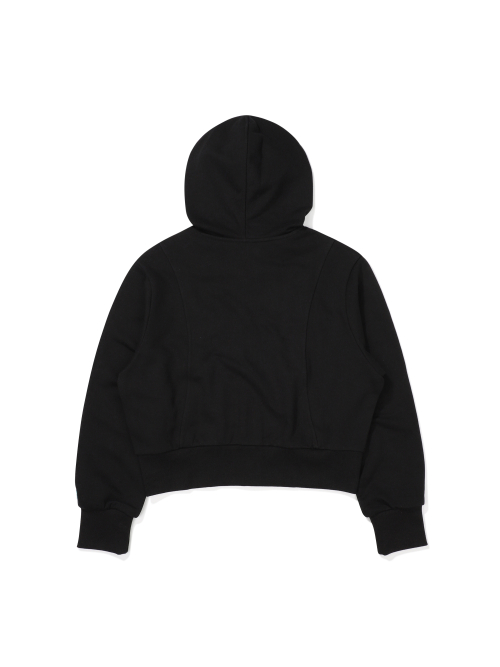 Укороченное худи на молнии W Line_Black