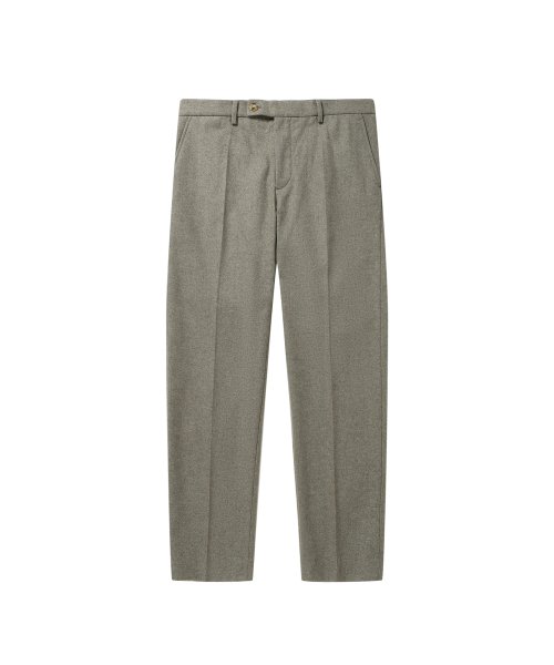 Шерстяные зауженные брюки от костюма_Grey