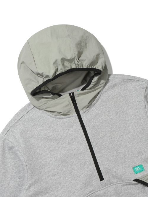 Худи с тканой нашивкой Melange Grey