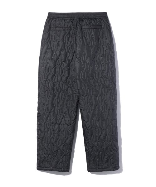 FLAME QUILTING PANTS BLACK