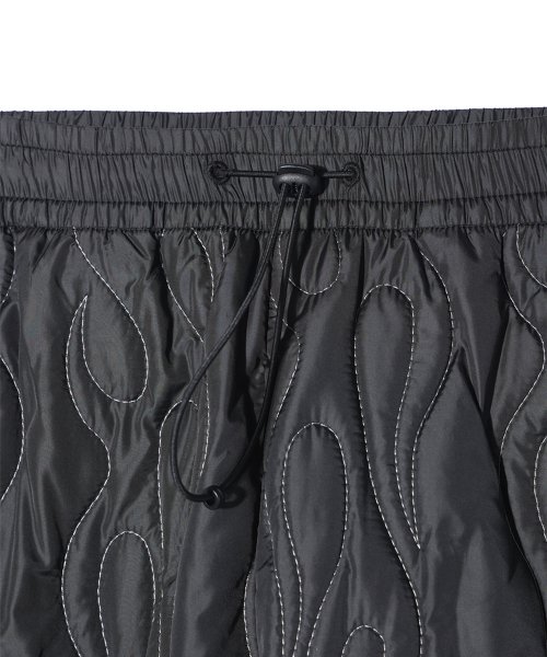 FLAME QUILTING PANTS BLACK