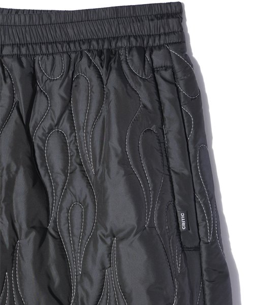 FLAME QUILTING PANTS BLACK