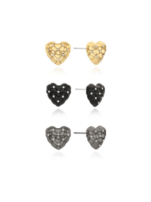 VINTAGE HOLLYWOOD Quilting Heart Earrings_VH239OEA005B