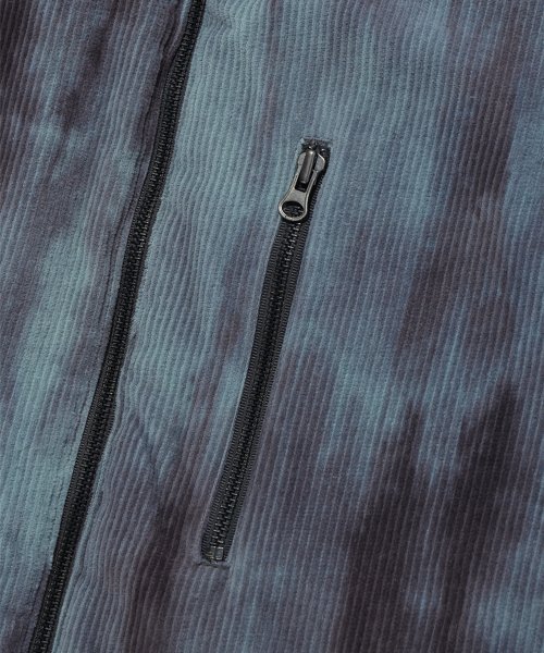 DYEING CORDUROY REVERSIBLE PADDING VEST CHARCOAL