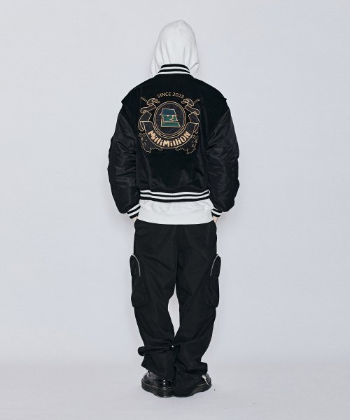 MUDSTONE VELVET MA-1 JACKET J08- BLACK