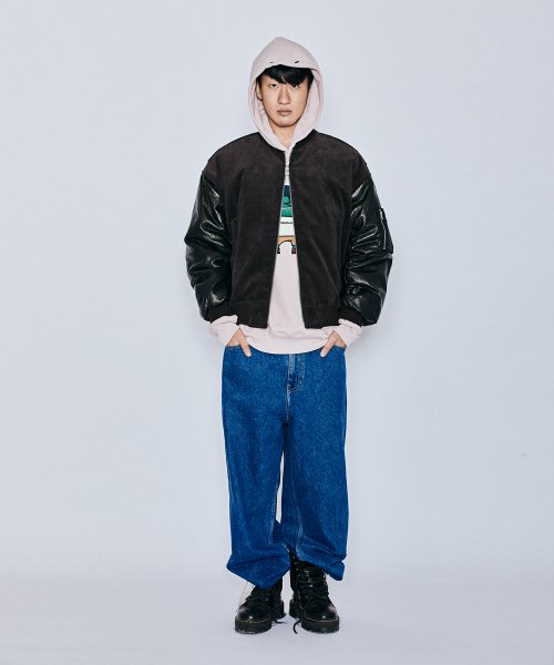 MUDSTONE CORDUROY MA-1 JACKET J07- DARK BROWN