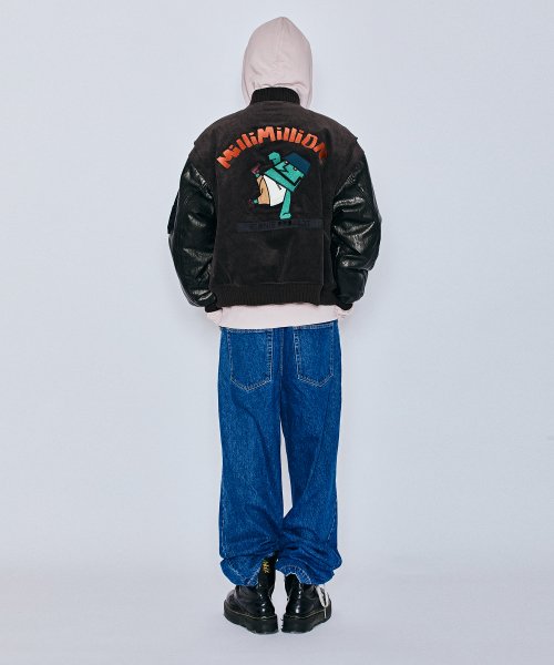 MUDSTONE CORDUROY MA-1 JACKET J07- DARK BROWN