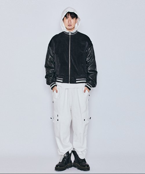MUDSTONE VELVET BLOUSON J13- BLACK