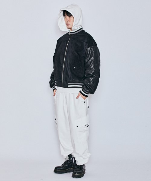 MUDSTONE VELVET BLOUSON J13- BLACK