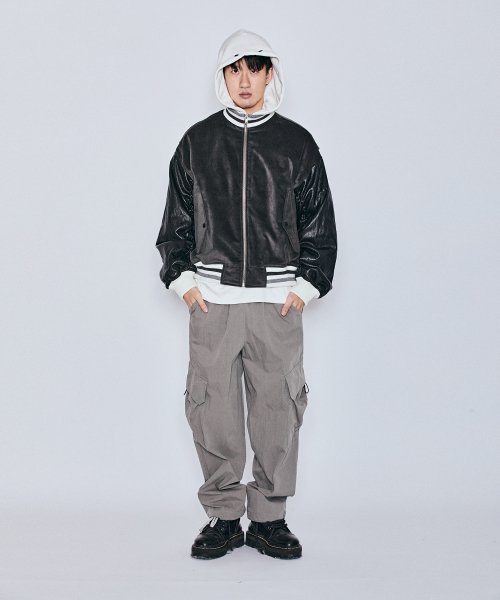 MUDSTONE VELVET BLOUSON J13- DARK GREY