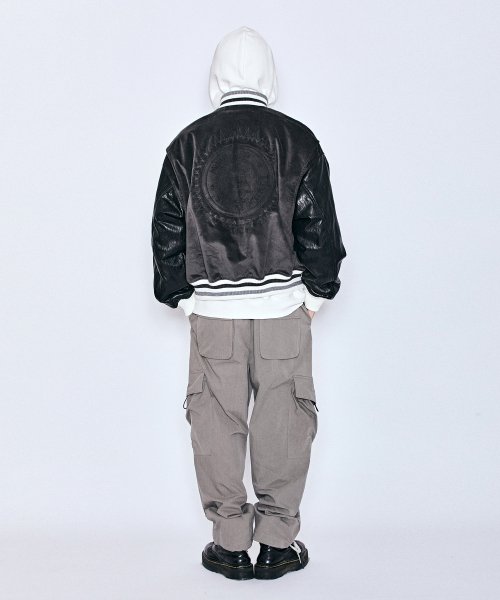 MUDSTONE VELVET BLOUSON J13- DARK GREY