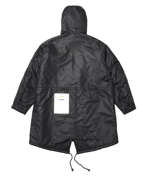 ZIPPER OVERSIZED FISHTAIL PARKA BLACK