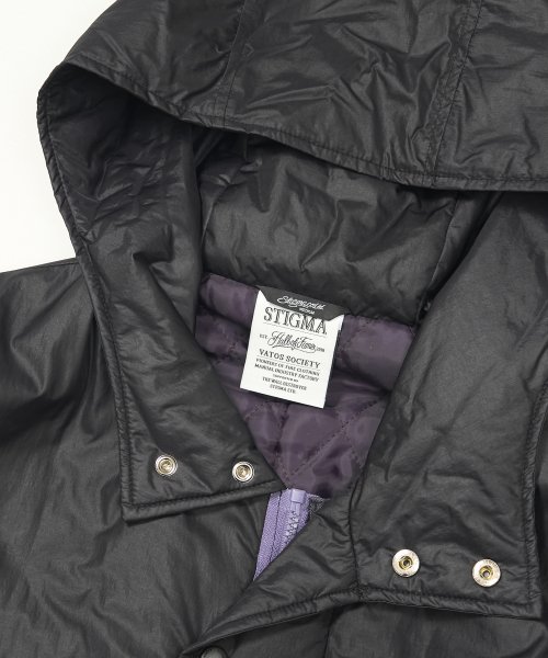ZIPPER OVERSIZED FISHTAIL PARKA BLACK