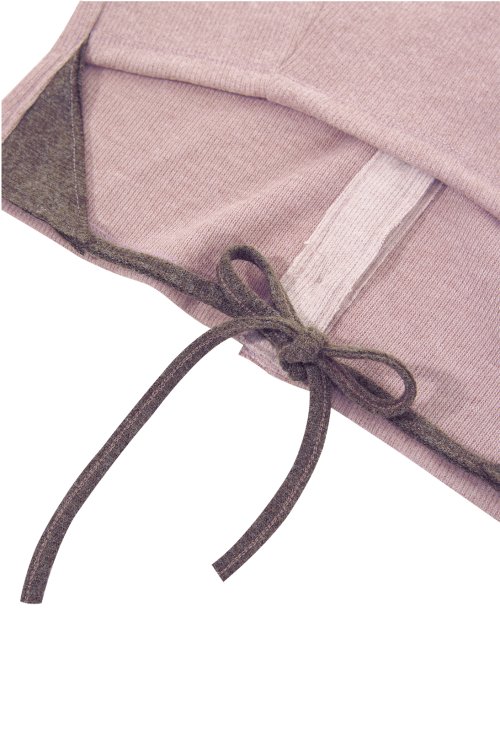 MULTICOLOR KNIT SHIRT # PINK BROWM