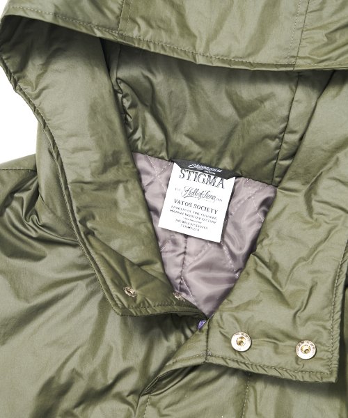 ZIPPER OVERSIZED FISHTAIL PARKA KHAKI
