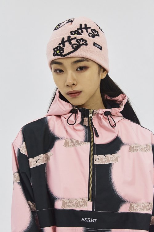 MUSINSA | BSRABBIT BDT Hooded Anorak Jacket Pink