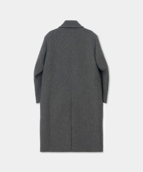 Пальто макинтош из шерстяного фетра_Mid Grey