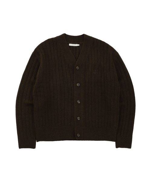 RIB V-NECK CARDIGAN [3 COLOR]
