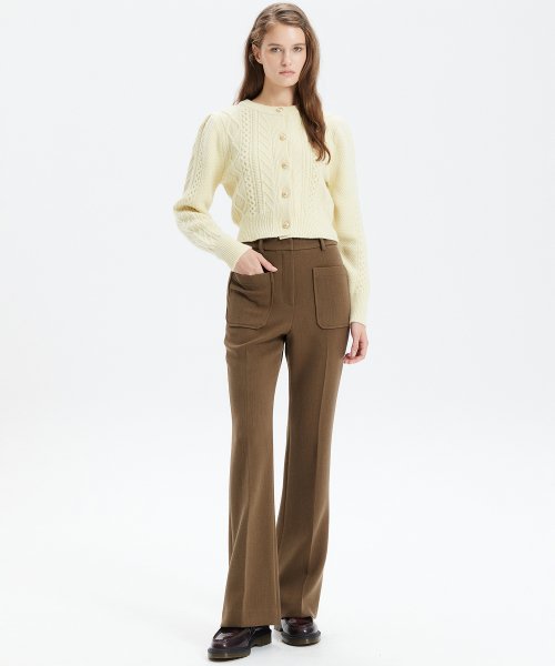 CABLE KNIT CARDIGAN_YELLOW