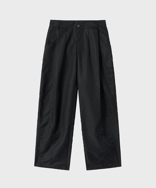 Широкие брюки с одной складкой (Black)