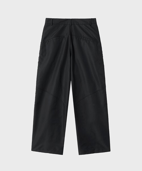 Широкие брюки с одной складкой (Black)