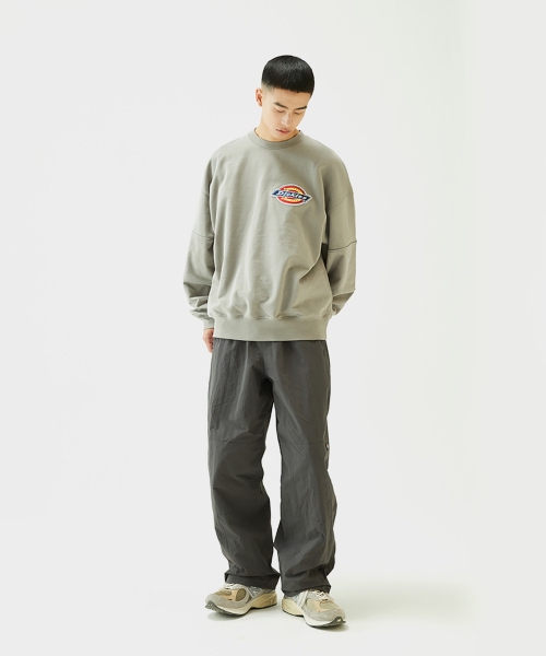 Свитшот с двойными локтями и культовым лого Grey