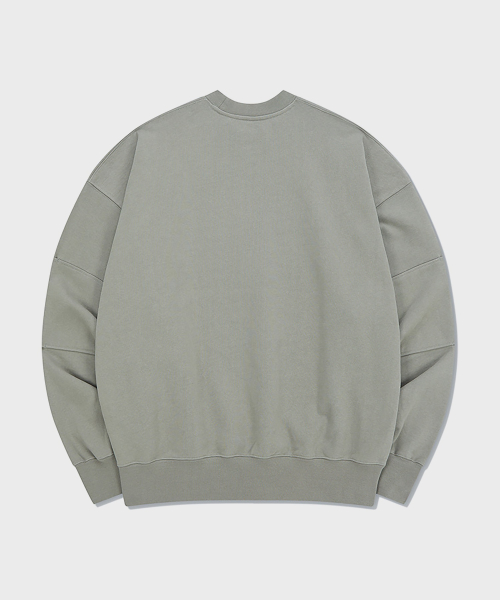 Свитшот с двойными локтями и культовым лого Grey