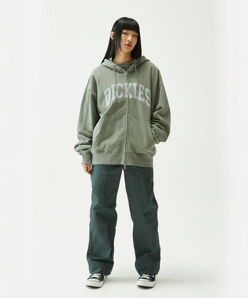 Худи на молнии с архивным логотипом Faded Gray