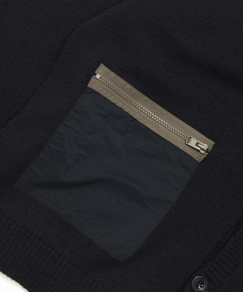 ZIPPER OVERSIZED CARDIGAN BLACK