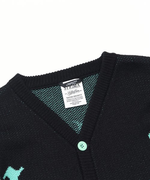 OLD LETTER OVERSIZED CARDIGAN BLACK