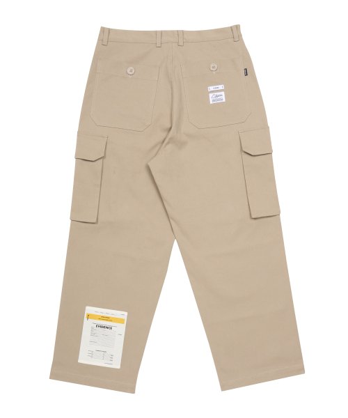 10s TWILL COTTON WIDE PARACHUTE PANTS BEIGE