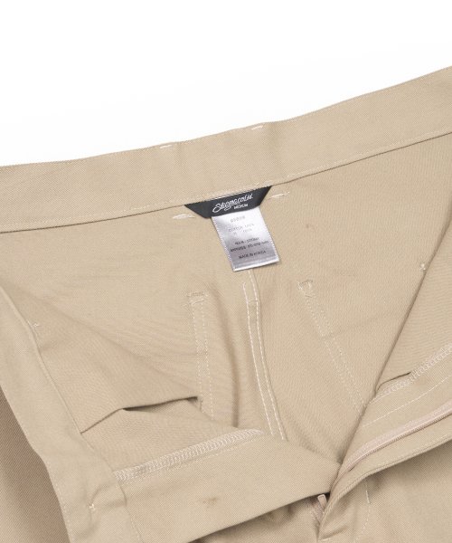 10s TWILL COTTON WIDE PARACHUTE PANTS BEIGE