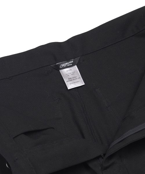 10s TWILL COTTON WIDE PARACHUTE PANTS BLACK