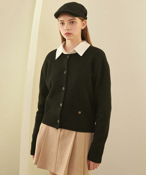 Anemone Wool Basic Cardigan