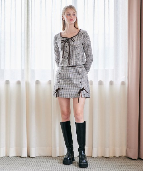 Куртка Anna с бантом [BROWN]