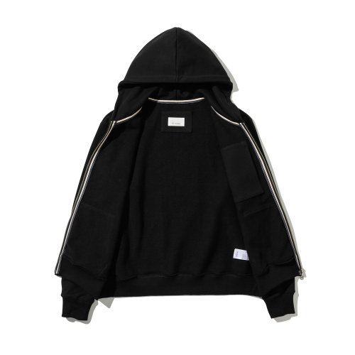 Плотное худи на молнии Black
