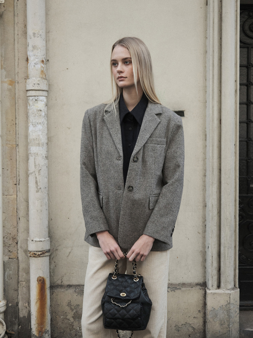 CLASSIC WOOL TAILORED JACKET_GREY