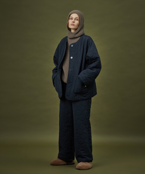 QUILTING PADDING PANT_navy (women)